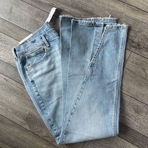 NWT WOMANS AMERICAN EAGLE 90S BOOTCUT FRONT SLIT STRETCH JEANS 14 USD $60